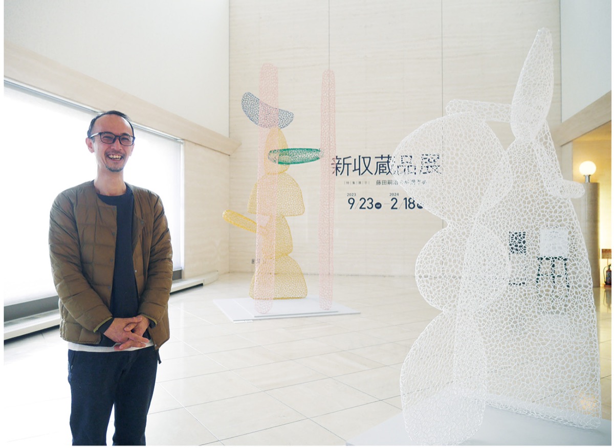 1点物】大型アート オブジェ ダウンタウン 金属×木