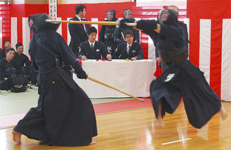 熱戦が続いた剣道の高点試合