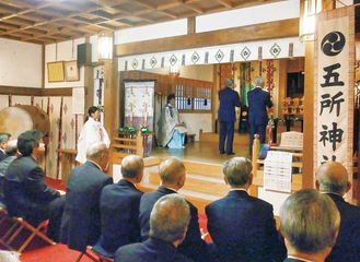 五所神社で行われた当日祭