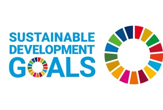 SDGsのロゴマーク（左）とカラーホイール