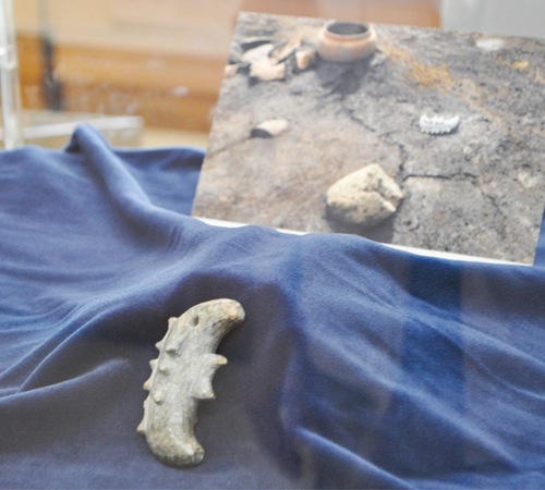 市内初出土の「子持勾玉」