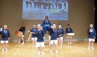 酒匂の徒歩渡しの再現