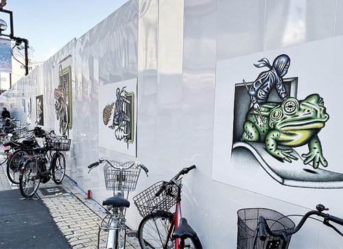 掲出が再開された３Dアート