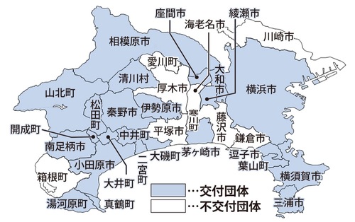 県内の交付・不交付団体（県ホームページより抜粋）