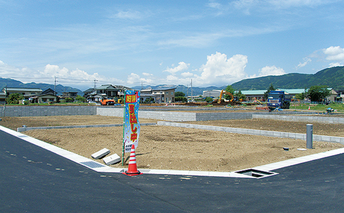 「大井町大井中央土地区画整理事業地内」の分譲地。富士山が望める開放的なロケーション