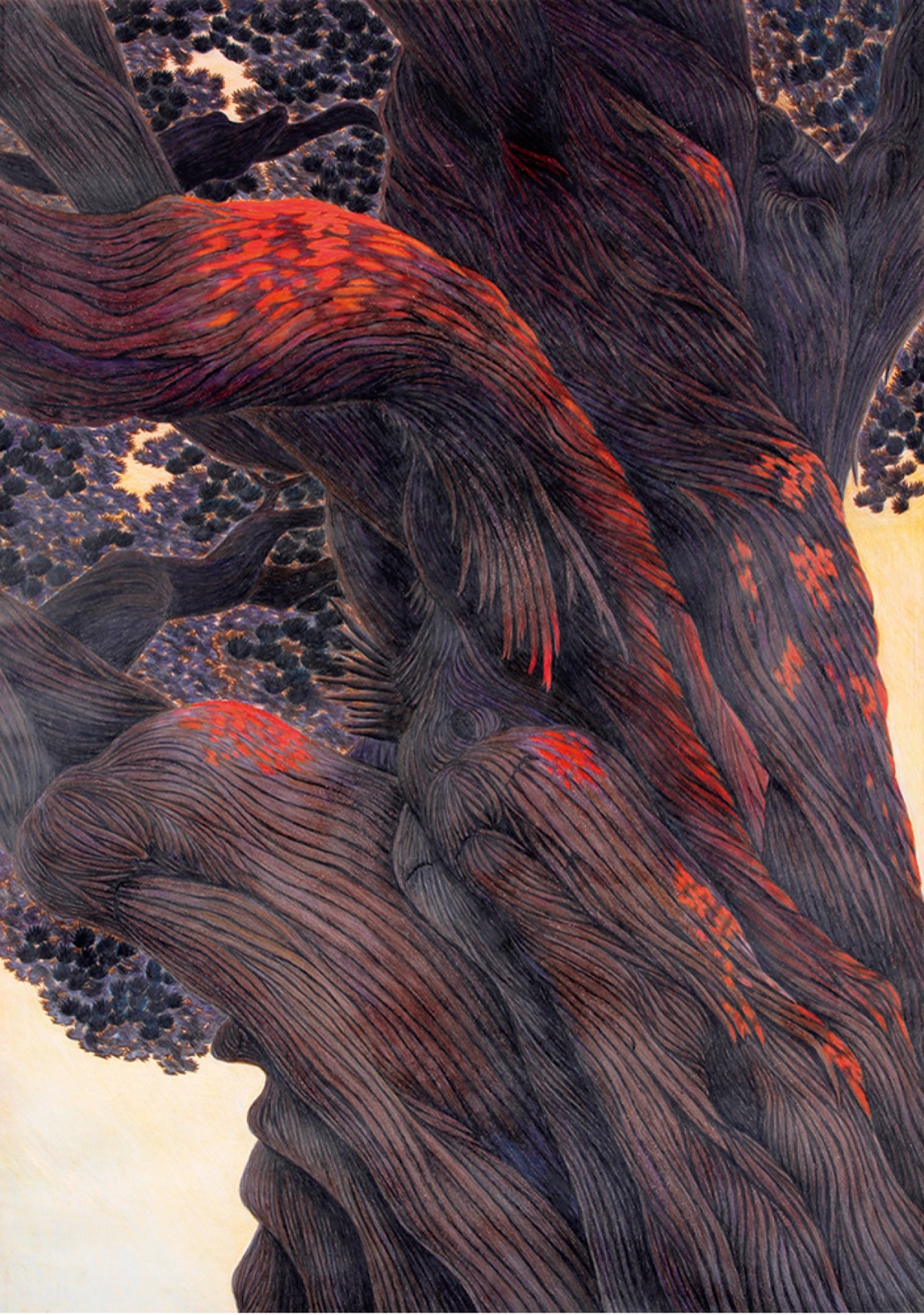 朝靄のヴィラ」原画 鉛筆 Art Box リアル色鉛筆画 (三上詩絵監修