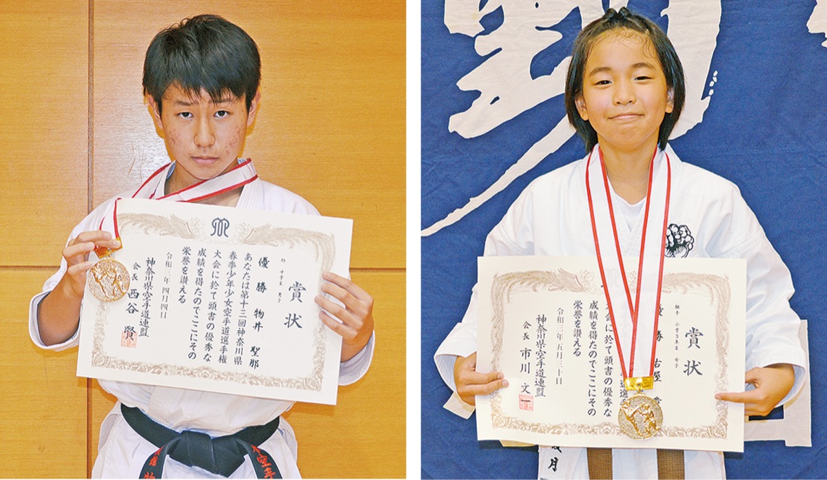 全国大会出場を決めた物井さん（左）と古屋さん
