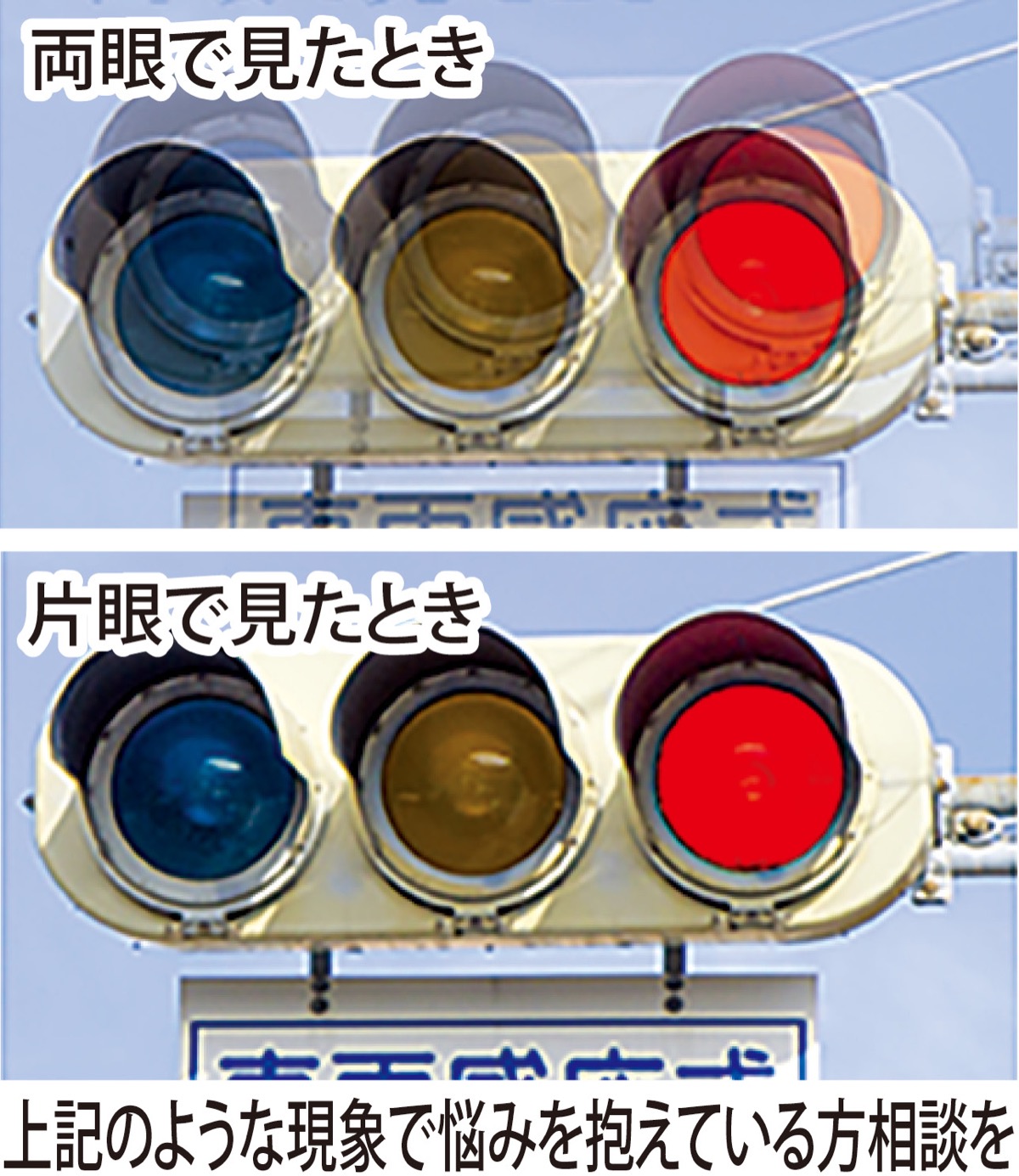 物 が 二 重 に 見える