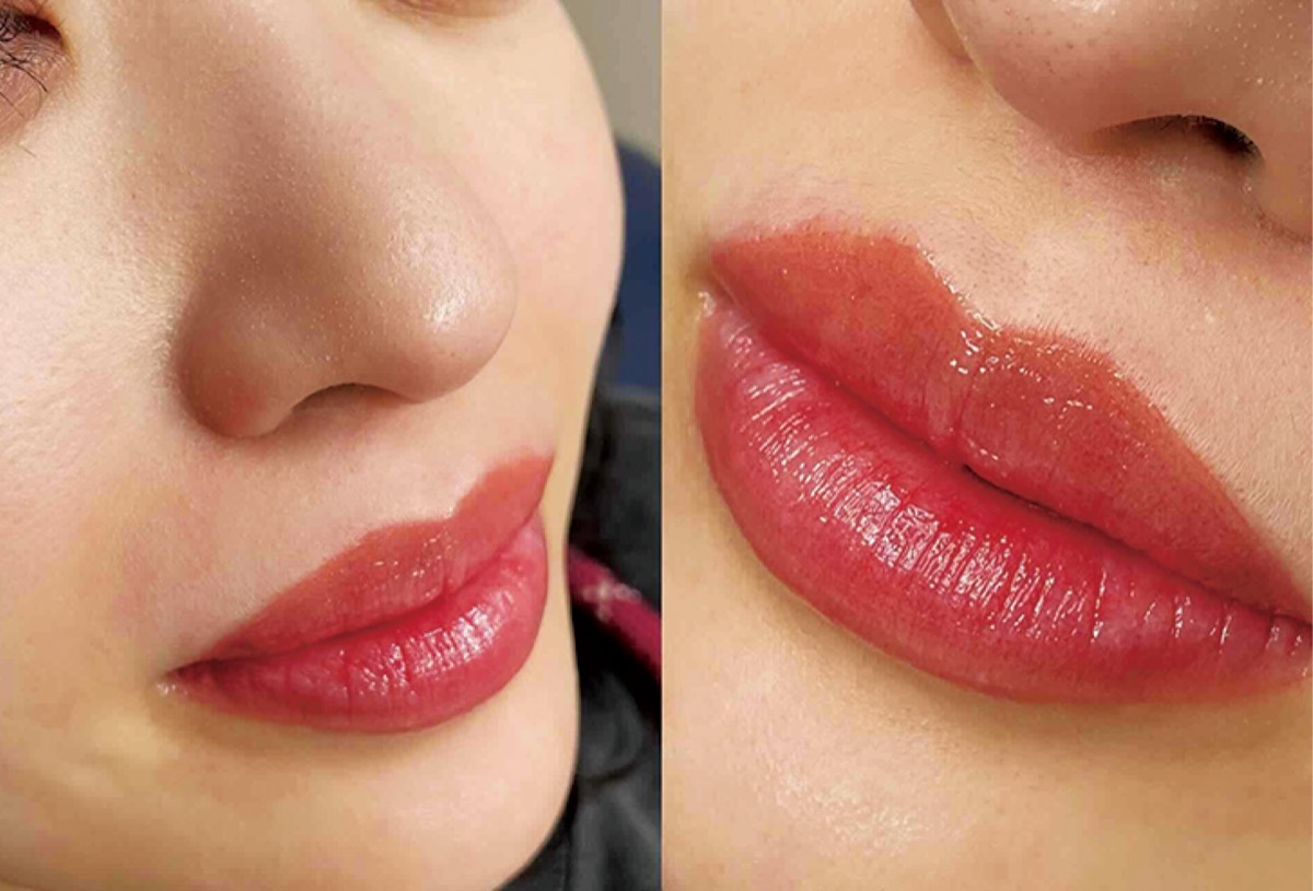 唇は好みの色、仕上がりが選べる