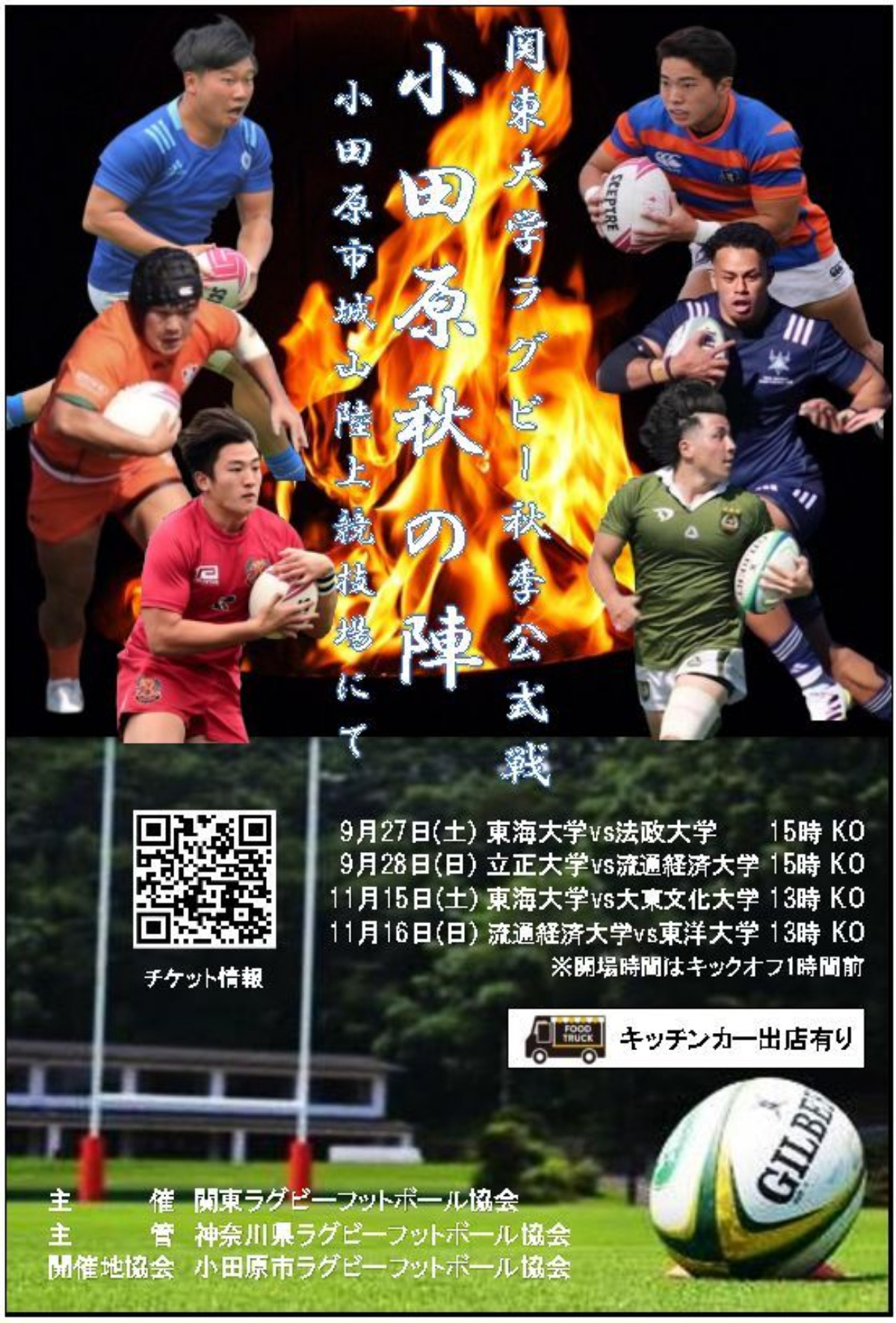 大学ラグビー 小田原で