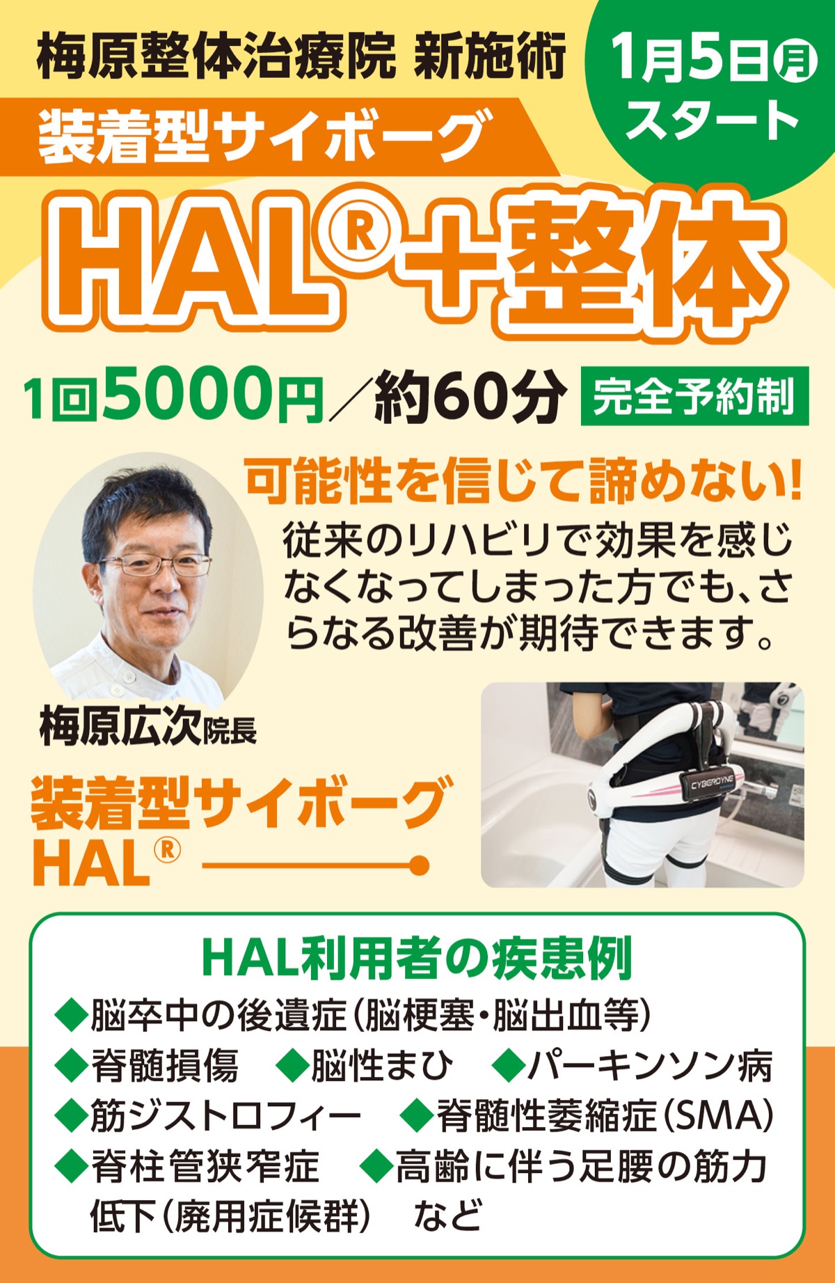 ｢ＨＡＬ」新施術スタート