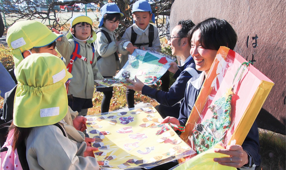 園児が感謝の贈り物