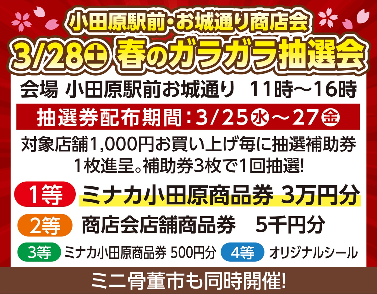 お城通りで春の大抽選会