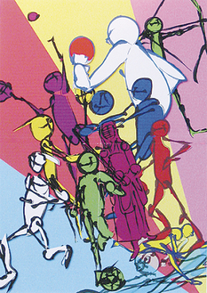 選ばれた池田さんの作品背景の色は「冷静」「情熱」「感動」「誇り」をイメージしている
