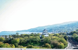 小田原城と海
