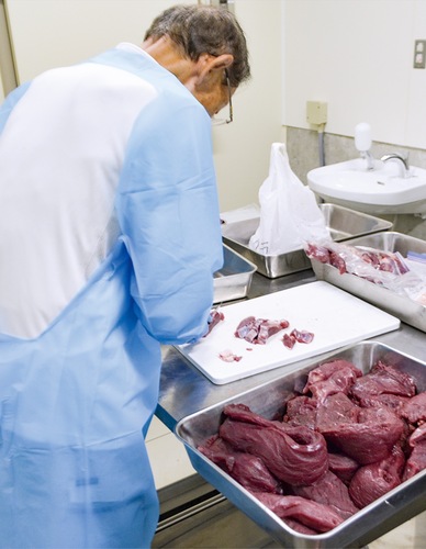 工房でのジビエ加工処理