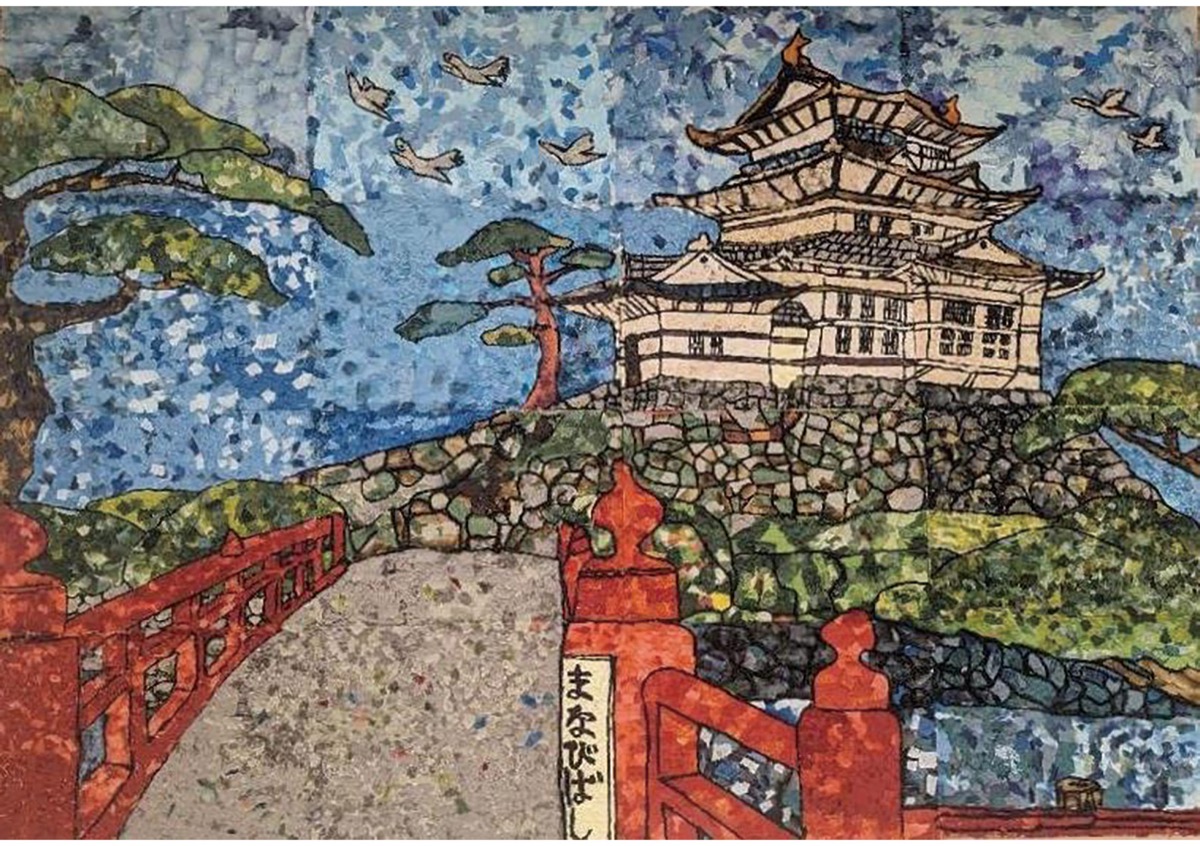 ちぎり絵の小田原城