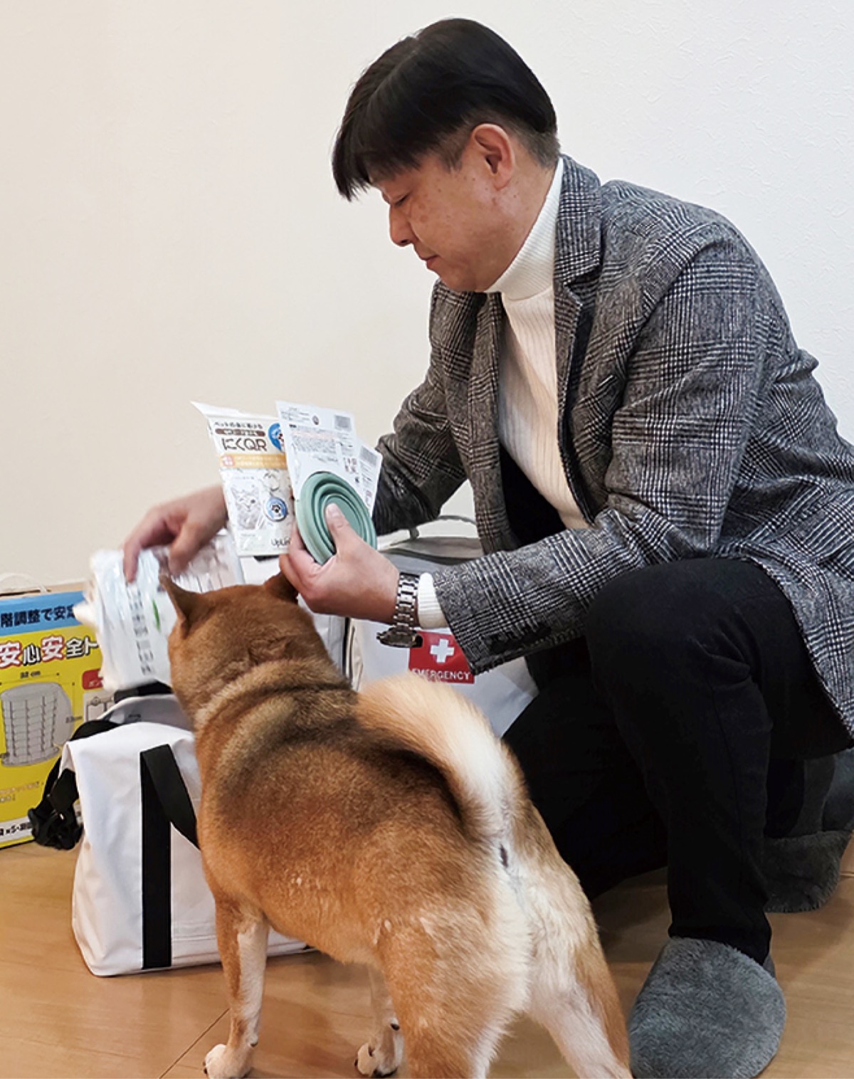 家族であるペットの防災グッズも用意