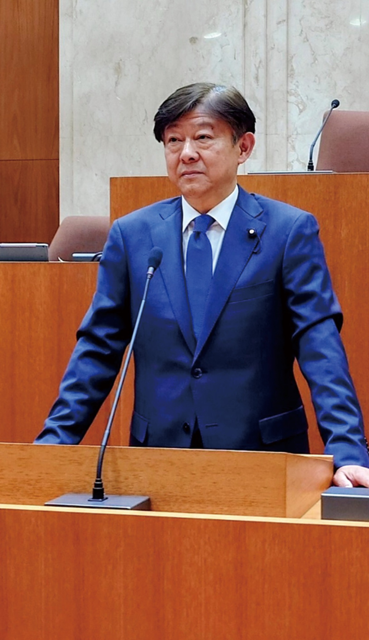 大井町の議場で