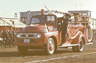 昭和40年代に使用されていた消防ポンプ車