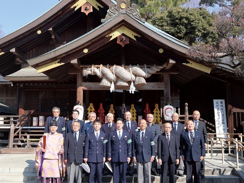 出雲大社相模分祠で行われた交通安全祈願