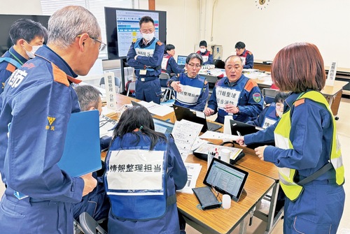 ロールプレイング形式で訓練が行われた