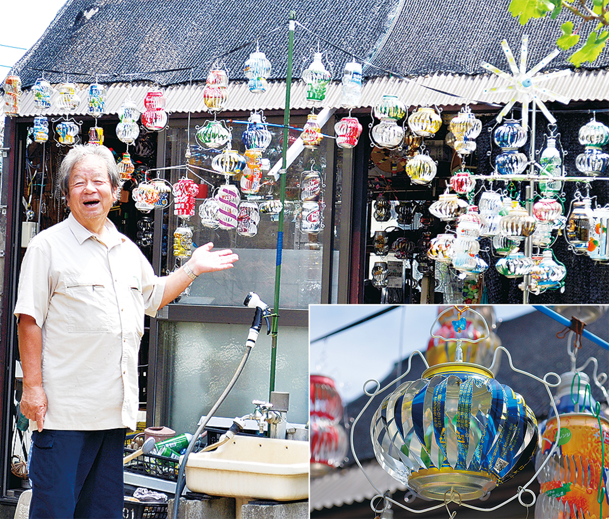 【くるくる回る】【超美品】アルミ缶風車10個 微風で回る超美品アルミ缶風車15個 微風で回る超美