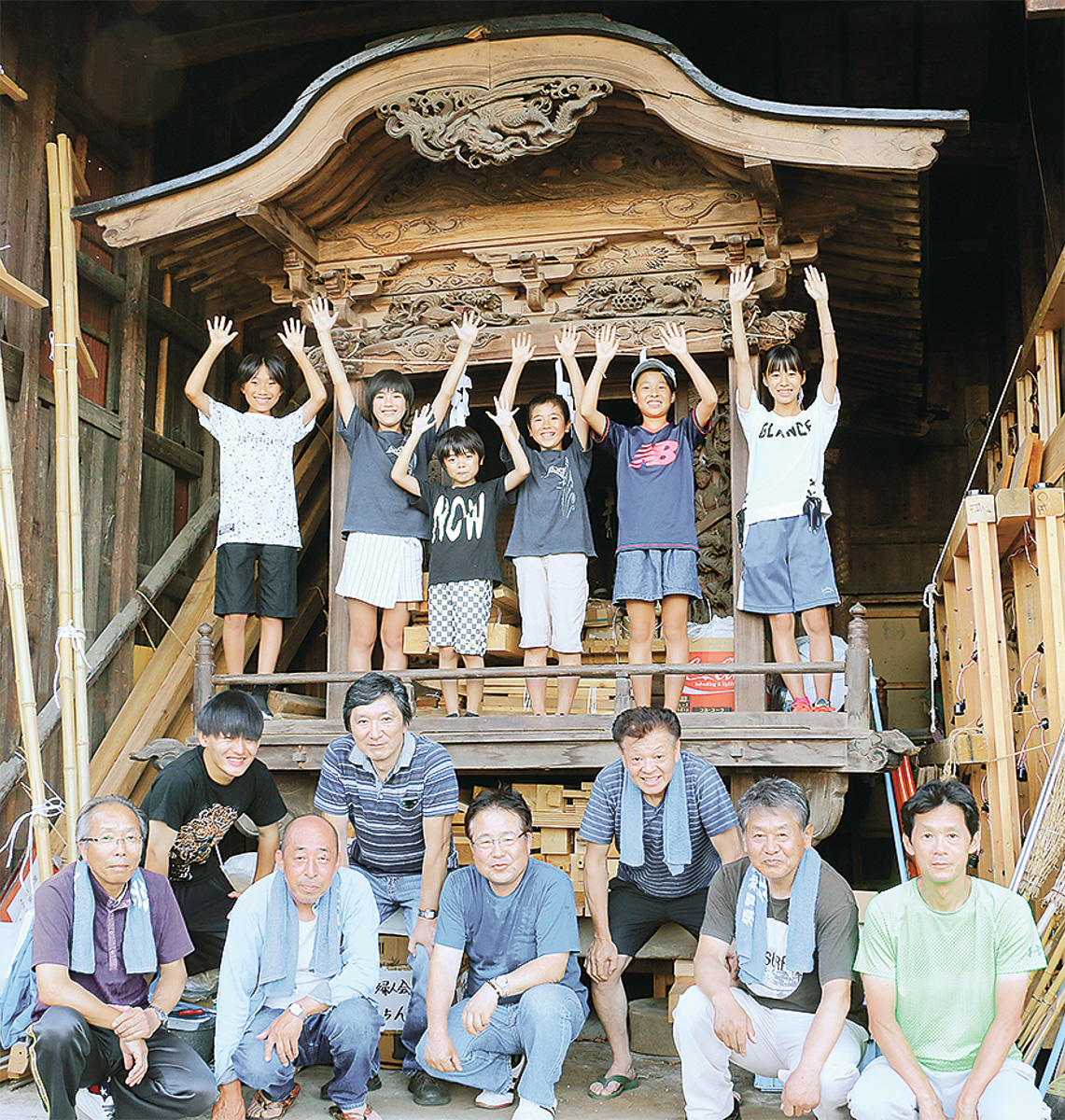 須賀神社「山車」保存に課題