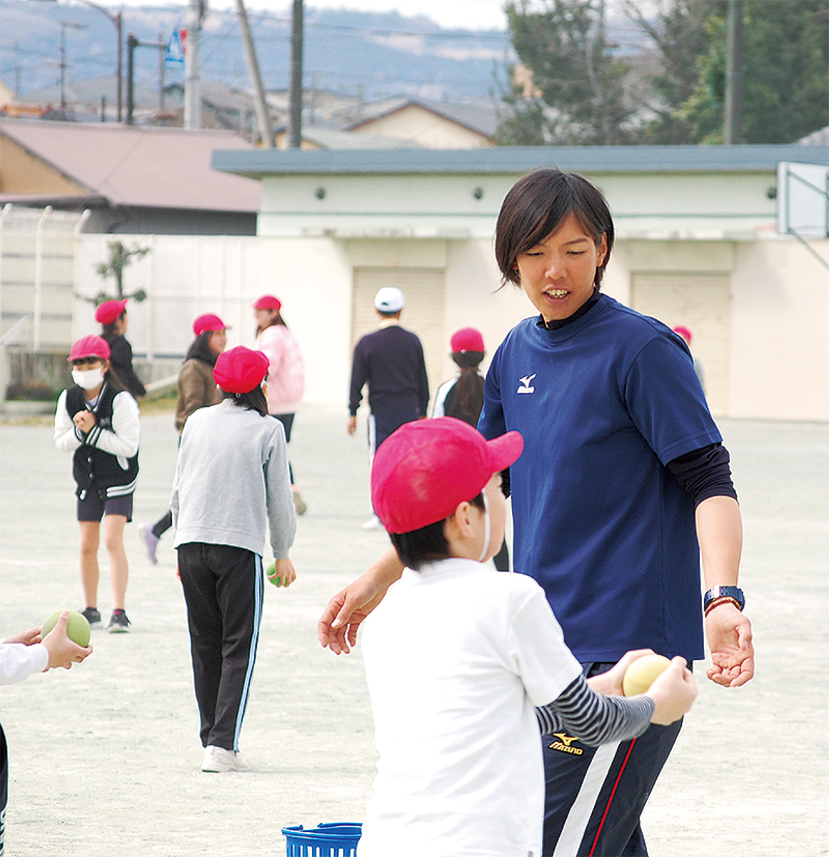 日立選手がソフト指導