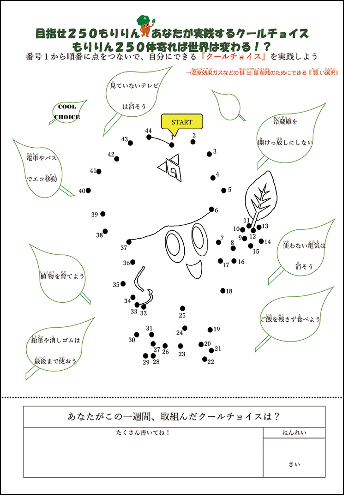 もりりん塗り絵でエコ挑戦 秦野市が配布中 秦野 タウンニュース