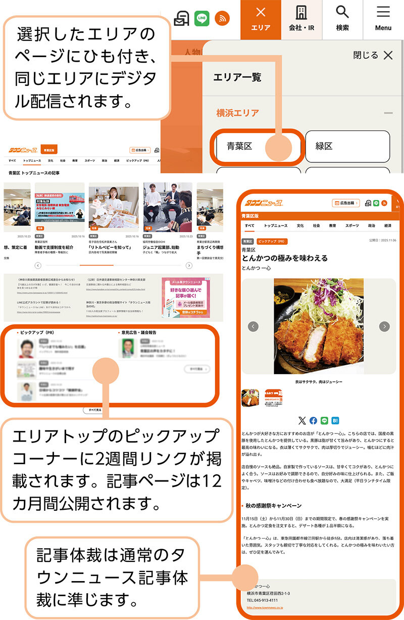 Webタイアップ広告エリアページ